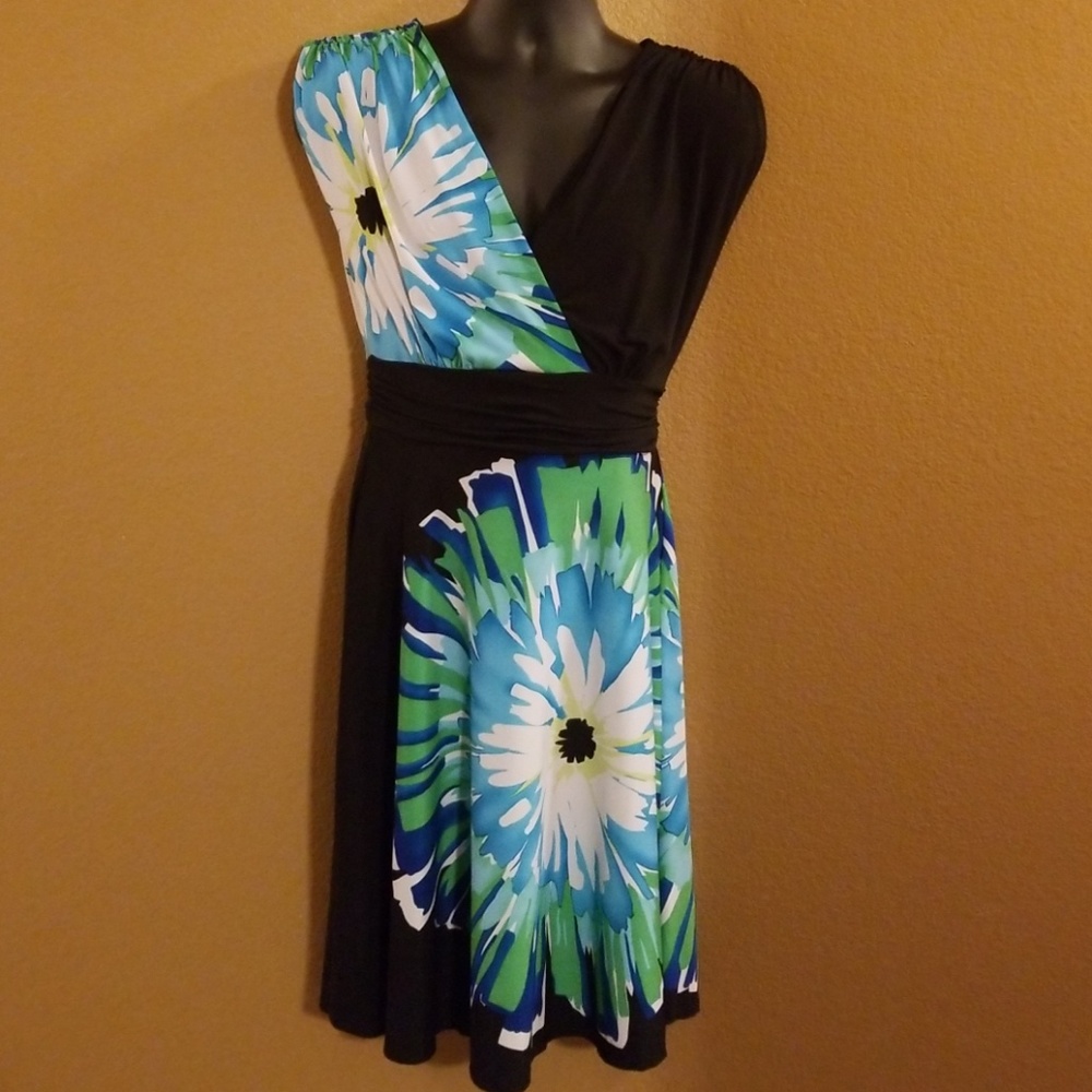 Black dress with flowers